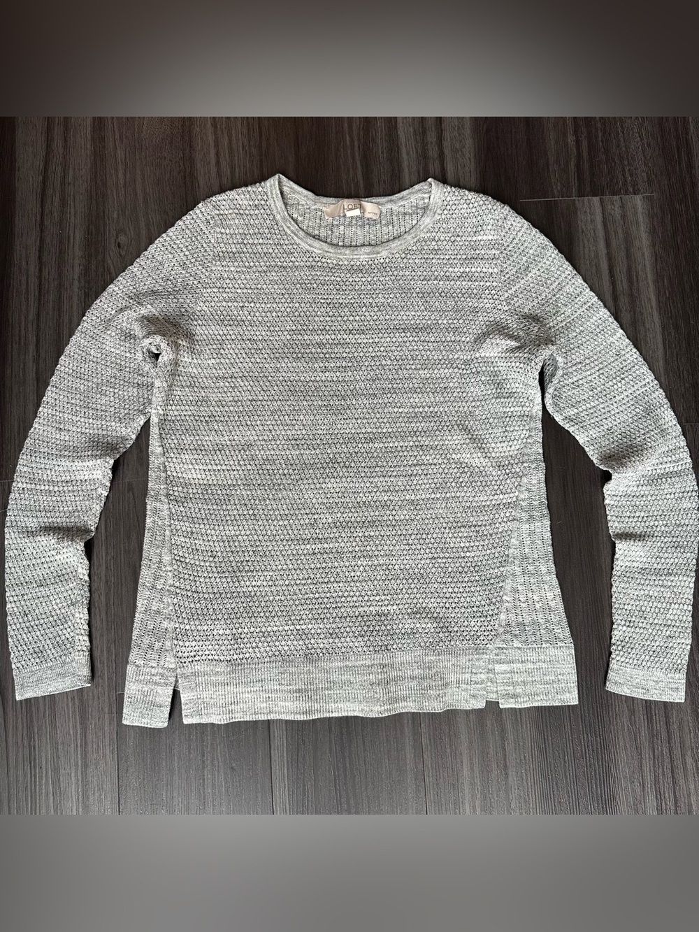 Ann Taylor LOFT Long Sleeve Grey Sweater Shirt